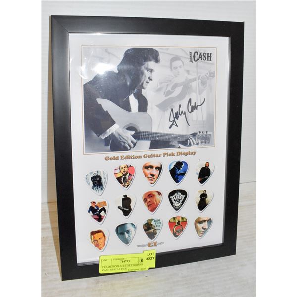 FRAMED COLLECTIBLE JOHNNY CASH GUITAR PICK