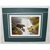 Image 1 : UNFRAMED MATTED LISSA CALVERT BEAR PRINT W/COA -