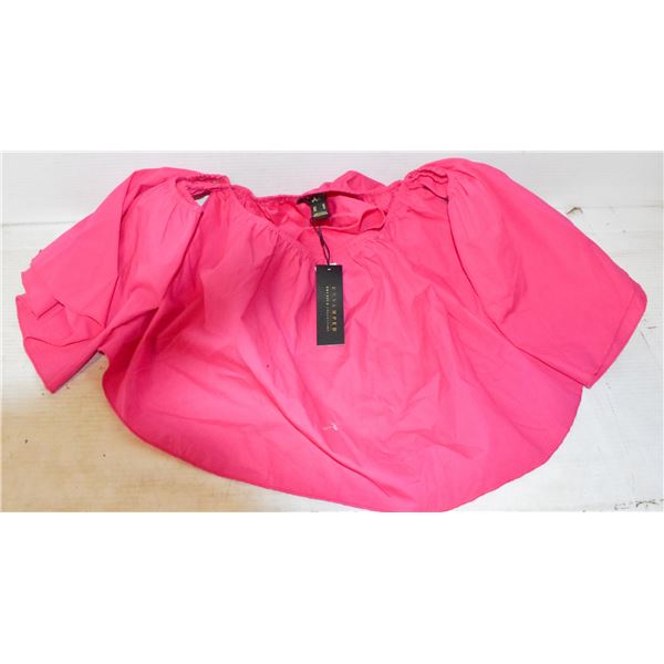 NEW WOMEN'S PINK BLOUSE, OFF SHOULDER, SIZE M