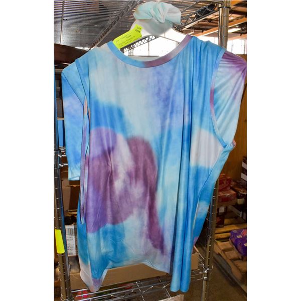 NEW SIZE L WOMEN'S TIE DYED TANK + SKORT SET