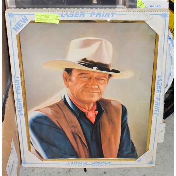 NEW FRAMED JOHN WAYNE LASER PRINT  PICTURE