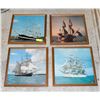 Image 1 : VTG. FRAMED "TALL SHIP" PRINTS- SET OF 4