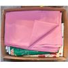 TABLECLOTHS- ASSORTED BOX LOT