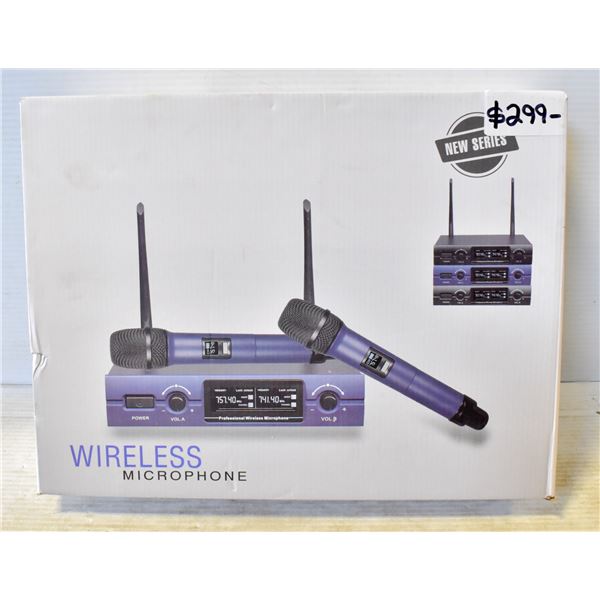 WIRELESS DOUBLE MICROPHONES W/ RECEIVER