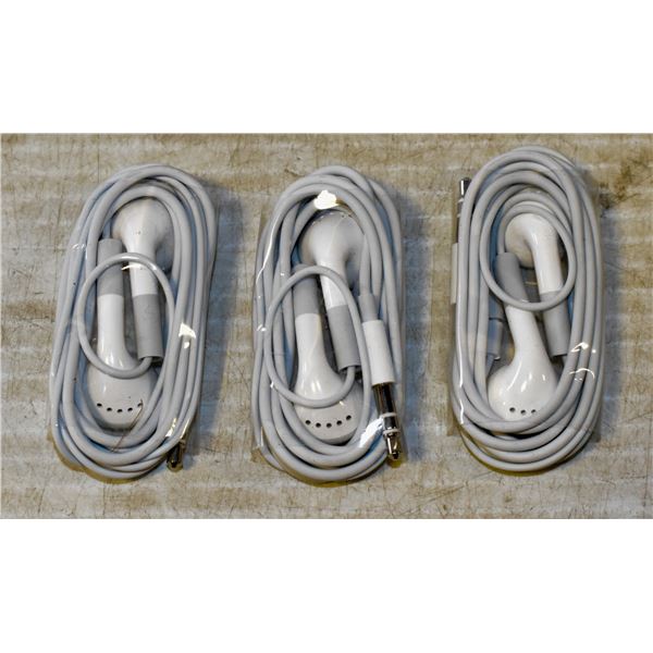 BAG W/ 3 NEW PAIRS OF HEADPHONES
