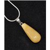 Image 1 : SILVER PLATED NECKLACE WITH STONE PENDANT