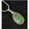 Image 1 : SILVER PLATED NECKLACE WITH STONE PENDANT