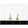 NEW ROUND BOW RHINESTONE DROP EARRINGS