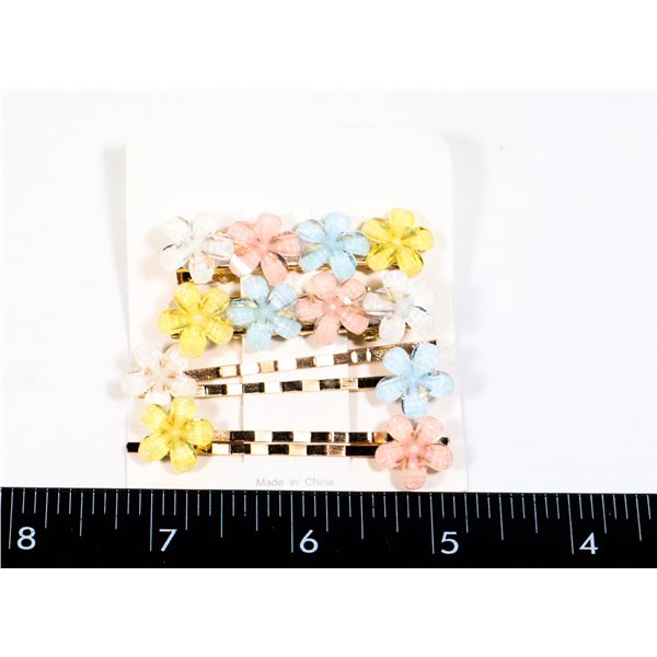 NEW 6PC FLOWER HAIR ACCESSORIES