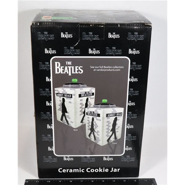 NEW THE BEATLES ABBEY ROAD CERAMIC COOKIE JAR