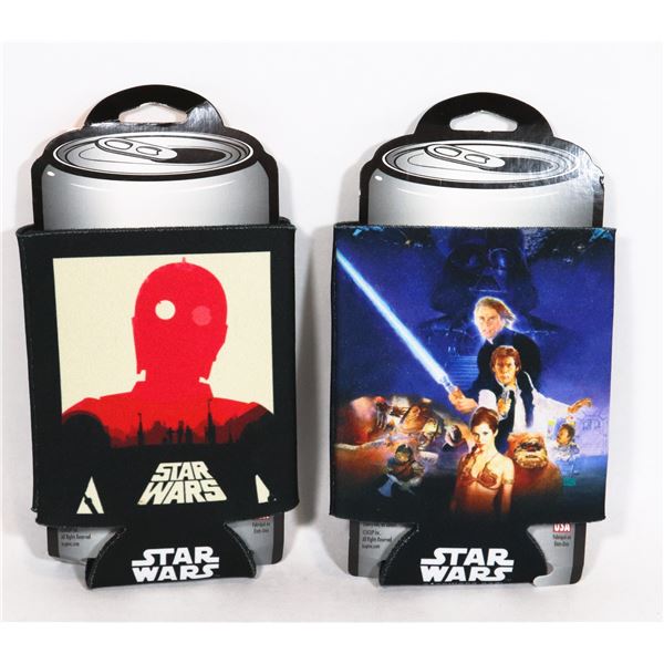 TWO NEW STAR WARS BEER/ POP CAN COZIES