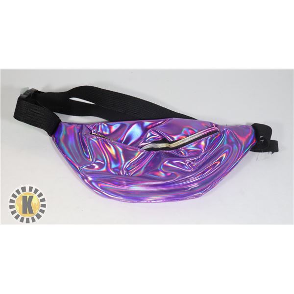 METALLIC NEON PURPLE FANNY PACK