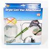 Image 1 : NEW DRYER LINT VAC ATTACHMENT, FITS ANY VACUUM