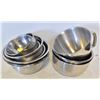 10 STAINLESS STEEL MIXING BOWLS VARIOUS SIZES