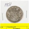 Image 1 : 1951 CANADIAN SILVER HALF DOLLAR