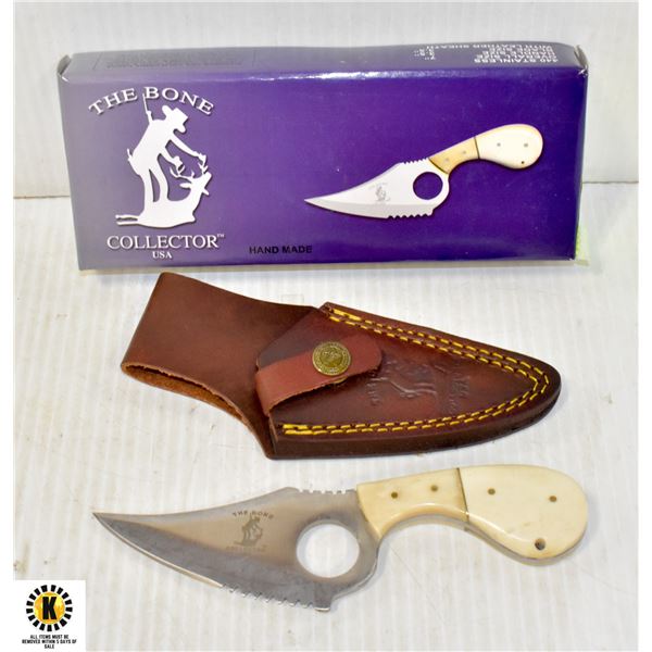 BONE COLLECTOR SKINNING KNIFE WITH FINGER HOLE