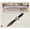 Image 1 : NEW SKULL THEMED 8" , SET OF 3, THROWING KNIVES W/