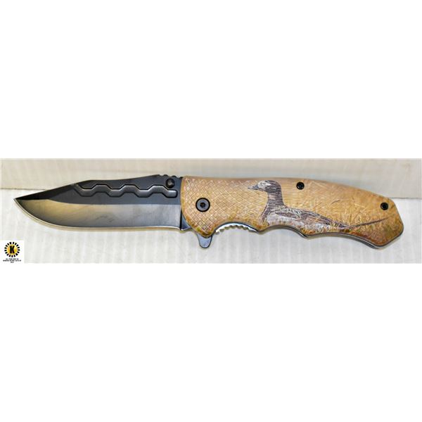 NEW DUCK THEMED FOLDING KNIFE