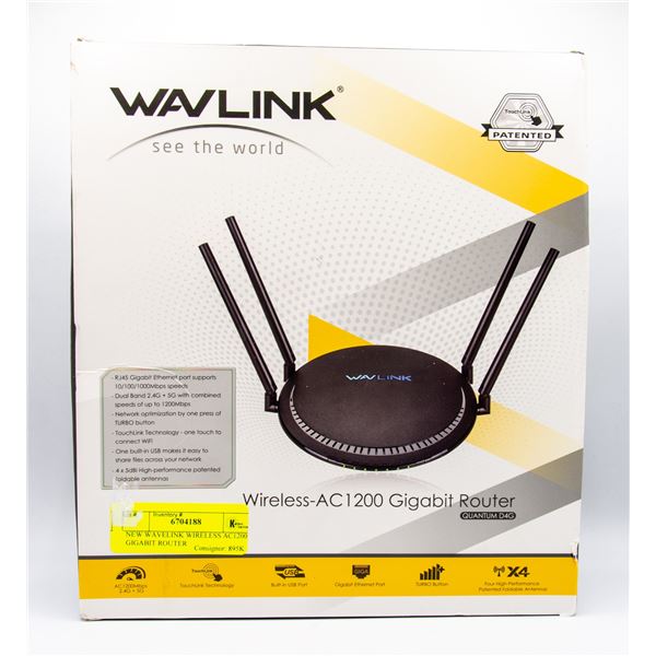 NEW WAVELINK WIRELESS AC1200 GIGABIT ROUTER