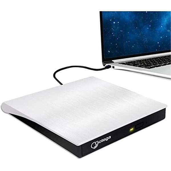 NEW GOTEGA MOBILE EXTERNAL DVD DRIVE, USB 3.0