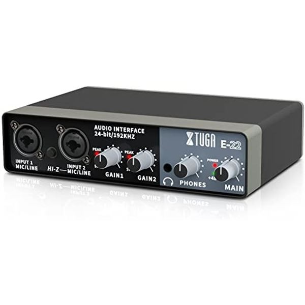 NEW XTUGA AUDIO INTERFACE, MODEL E22, XLR MIC