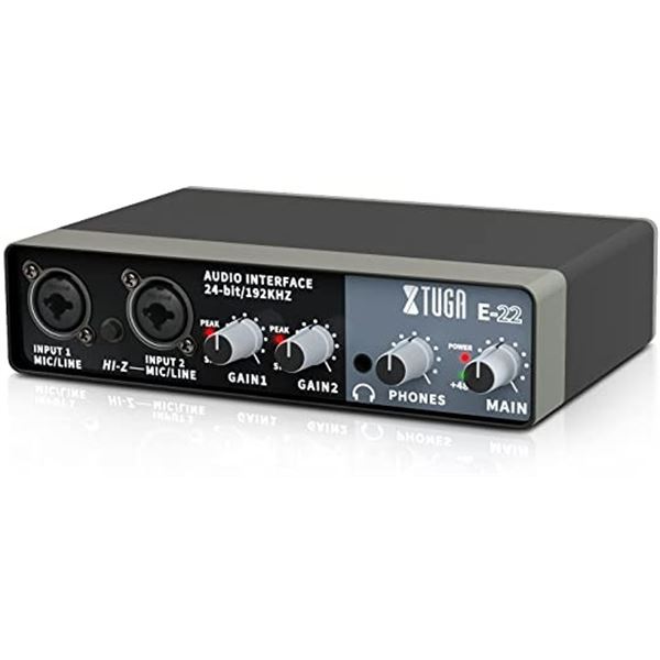 NEW XTUGA AUDIO INTERFACE, MODEL E22, XLR MIC