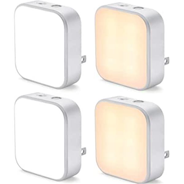 NEW REPACKED 4 PACK OF WHITE LED NIGHT LIGHTS