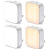 NEW REPACKED 4 PACK OF WHITE LED NIGHT LIGHTS