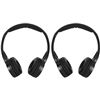 NEW 2 PACK OF BLACK 2 CHANNEL IR FOLDABLE HEADSETS