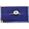 Image 1 : 10 KT YELLOW GOLD EMERALD AND DIAMOND RING SZ 6
