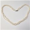 BZ957-46 SILVER FRESH WATER PEARL NECKLACE