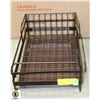 Image 1 : SMALL CHOCOLATE BROWN DISH DRYING RACK W/DRIP TRAY
