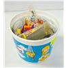 BUCKET OF VARIOUS "THE SIMPSONS" MEMORABILIA