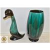 Image 1 : BLUE MOUNTAIN POTTERY - DUCK + VASE