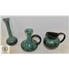 BLUE MOUNTAIN POTTERY- SET OF 3 PITCHER/VASES