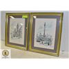 Image 1 : PAIR OF FRAMED PRINTS 13.75" X 17.75"