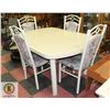 Image 1 : DINING TABLE WITH 4 CHAIRS & LEAF INSERT