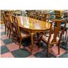 Image 1 : LARGE DINING TABLE WITH 8 CHAIRS + 2 LEAF INSERTS