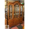 WOOD BUFFET & HUTCH APPROX H-82" W-17.5" L-59.5"