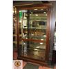 SOLID WOOD SLIDING FRONT ACCESS DISPLAY HUTCH