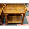 Image 1 : WOODEN TEA CART APPROX H-28" W-17.5" L-31"