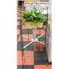 Image 1 : FOLDING 3 TIER PLANT STAND WITH ARTIFICIAL FLOWERS