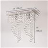 Image 3 : RAINDROP CRYSTAL CHANDELIER - FLUSH MOUNT,