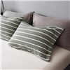 Image 2 : NEW REPACKED GREEN/WHITE STRIPED 3 PIECE DUVET