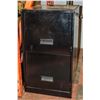 Image 2 : FILE CABINET - METAL, 2 DRAWER, BLACK (UNCLAIMED)-