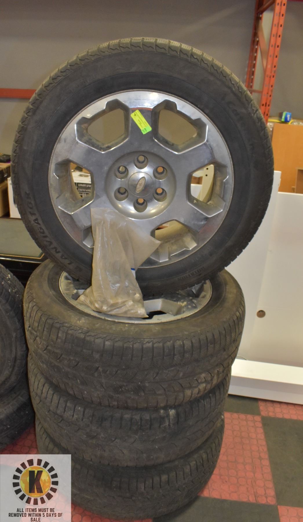 SET OF 4 X 275/55R20 WINTER TIRES ON F150 RIMS