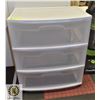 Image 1 : THREE TIER WHITE ROLLING ORGANIZATIONAL CART