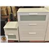 Image 1 : WHITE 3 DRAWER DRESSER SOLD WITH NIGHTSTAND