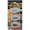 Image 1 : 3 TIER MIRRORED METAL STAND 11" X 11" X 34"