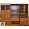 Image 1 : 3 PIECE SOLID WOOD WALL UNIT H-78" W-20.5" L-98"